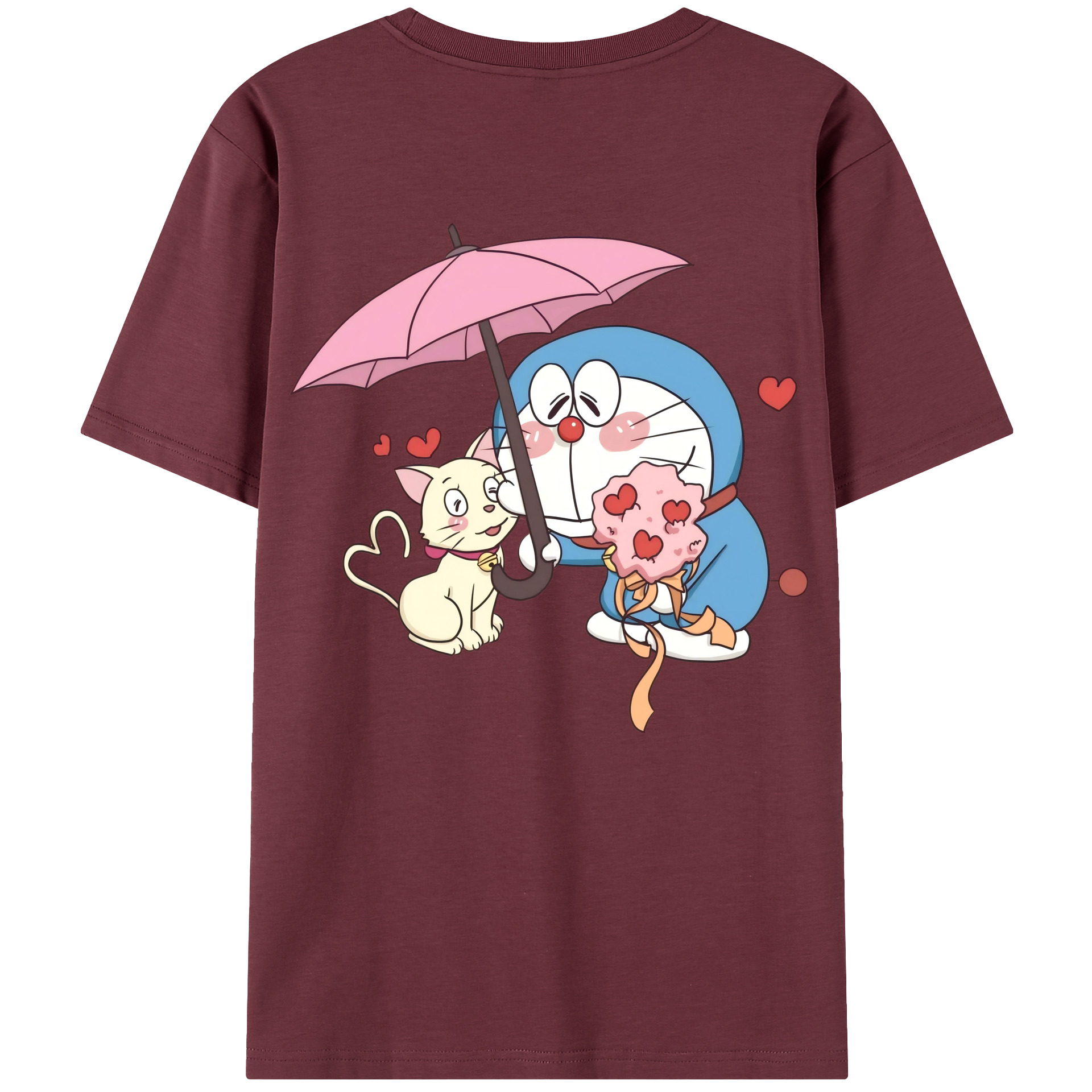 （画像用） ドラえもん Doraemon 綿100％半袖Tシャツ（背面プリント）